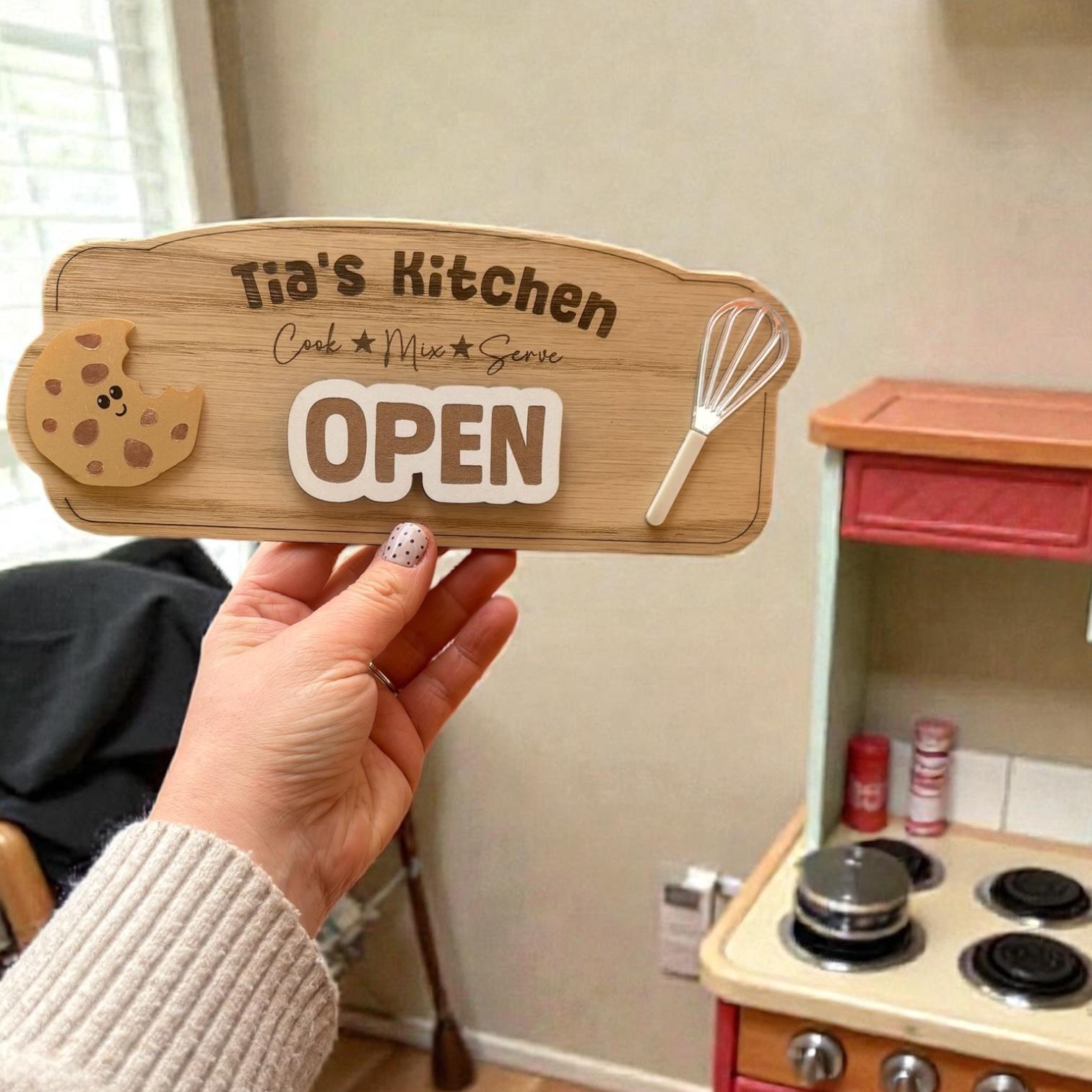 Kitchen Sign Eyfs Kids Playroom Kitchen Sign - Interchangeable open/closed sign - Lots of ...
