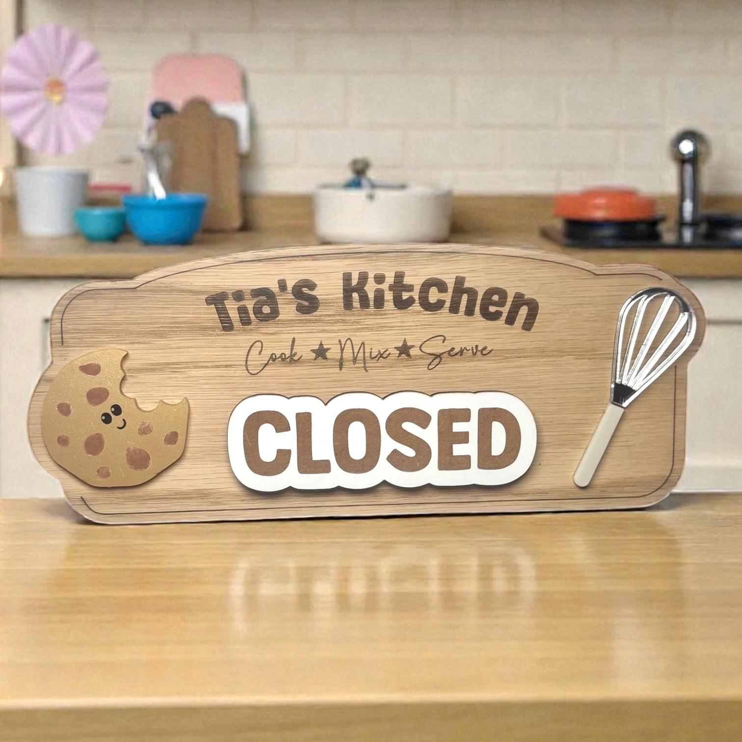Kitchen Sign Eyfs Kids Playroom Kitchen Sign - Interchangeable open/closed sign - Lots of ...